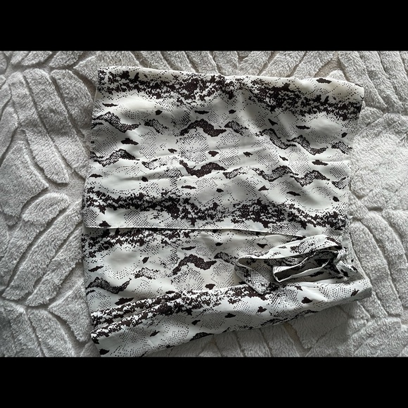 Ruby & Jenna Snakeskin Tie Up Skirt - Picture 1 of 3